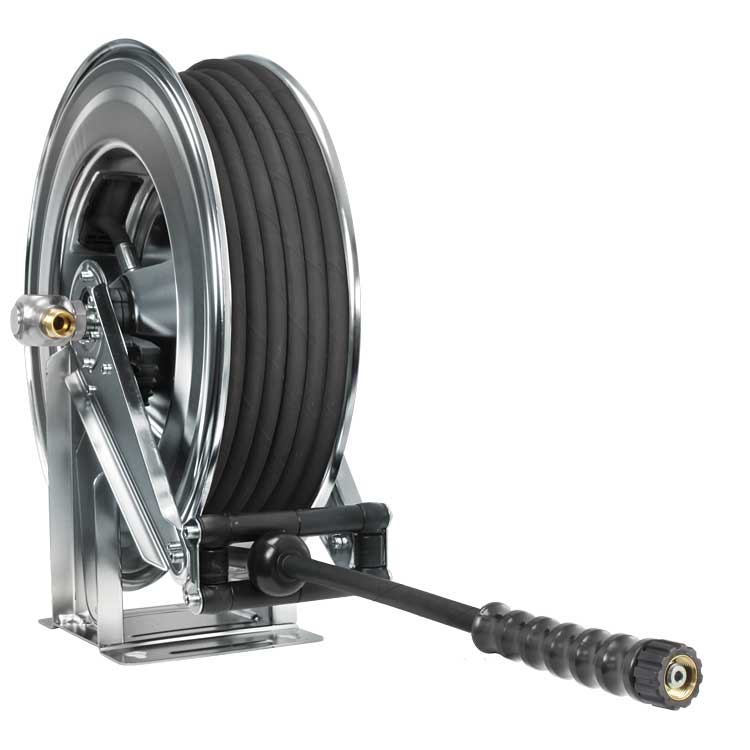SCHLAUCHAUFROLLER 434 EDELSTAHL 20m M22IG