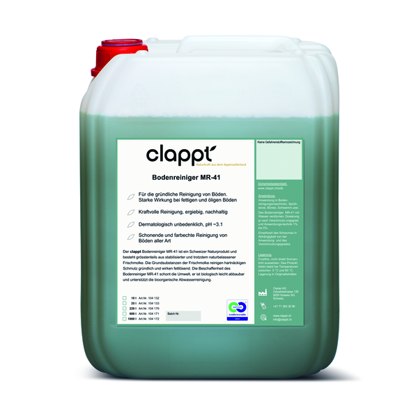 Clappt Bodenreiniger MR-41 – biologischer Bodenreiniger für gründliche Reinigung von Böden